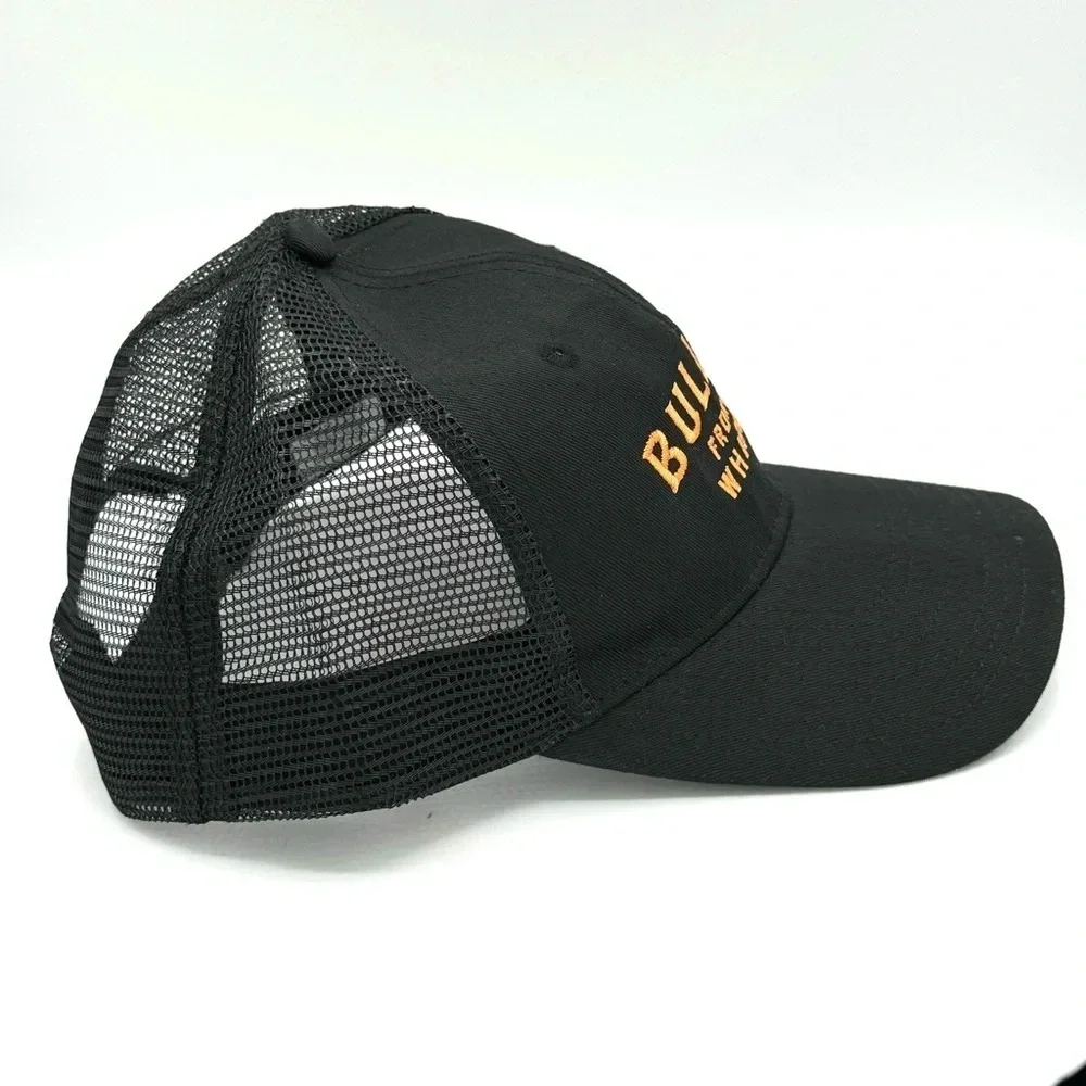 BULLEIT FRONTIER WHISKEY Black Trucker Hat Polyester Mesh and Cotton Adjustable - Picture 5 of 7